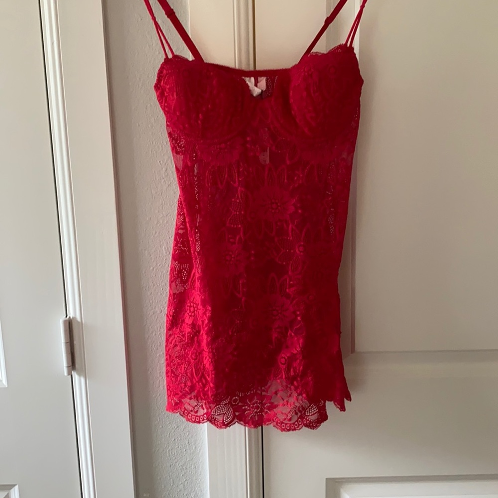 Victoria’s Secret Red Lace Teddy